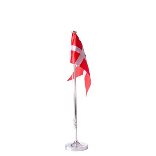 Nordahl Andersen Bordflag med dåbsfod 38,5 cm. - forkromet